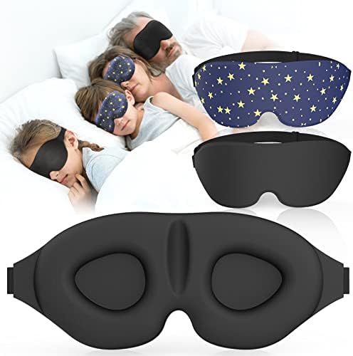 Amazker Sleep Eye Máscara para homens Mulheres copo com contornos 3D, moldado côncavo, Block Out Light, Molded Soft Comfort Eye Somb