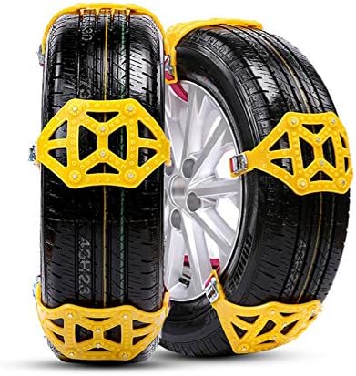 MASO 6PCS Anti-Skid Snow Cades Car Correntes portáteis de pneus de neve universal para pneus largura 165-285mm