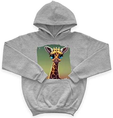 Capuz de lã de esponja de girafa engraçado de giraffe - capuz para crianças impressas em 3D - capuz fofo para crianças