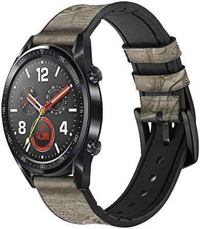CA0587 Babilônia Arte Mesopotâmica Couro e Silicone Smart Watch Band Strap for Wristwatch Smartwatch Smart Watch Tamanho