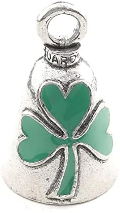 Bell Sell Shamrock Clover Motorcycle Bell, Good Luck Bell, Keychain