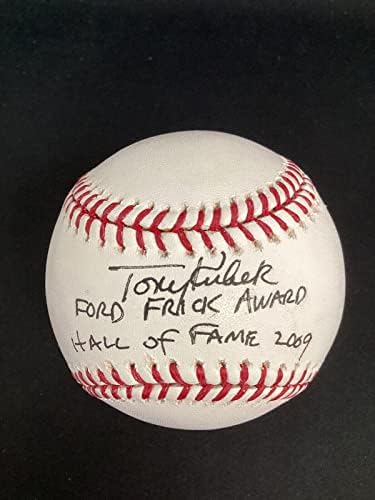 Tony Kubek assinou beisebol MLB Ford Frick Award Hof 2009 INSC NYY Autograph JSA - Bolalls autografados