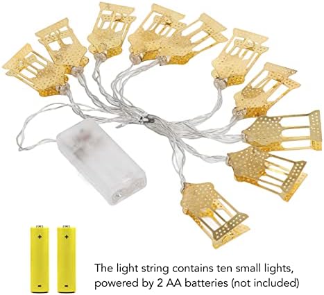 Shanrya Muslim Light String, Efeito de iluminação romântica Luzes de cordas do castelo de ferro flexível para festas