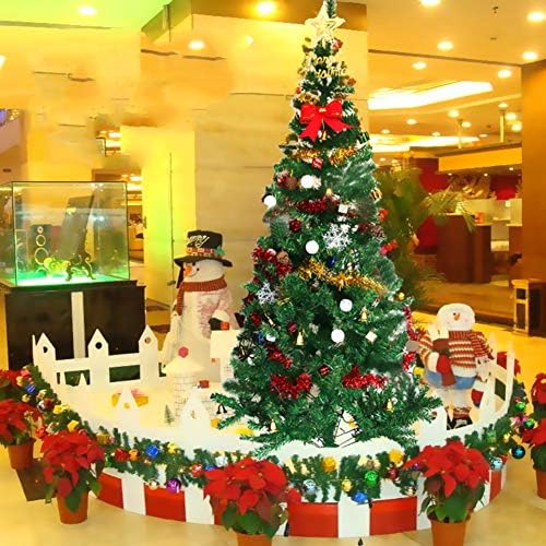Dulplay, 6 pés, árvores de Natal artificiais, abeto arborizada de Natal Decorações de Natal para interno e externo Montagem