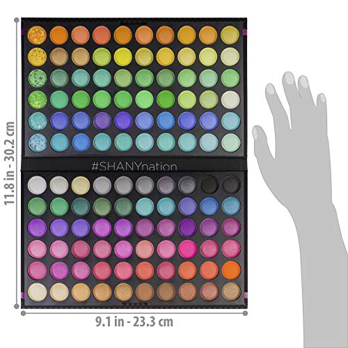 Shany 120 cores altamente pigmentadas duradouras cores naturais paleta de sombras oculares, coleção ousada e brilhante, cores vivas