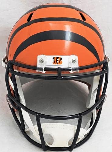 Joe Burrow autografou o Cincinnati Bengals Orange Tamanho completo Réplica Speed ​​Capacete Fanatics Holo Stock #213086 - Capacetes NFL autografados