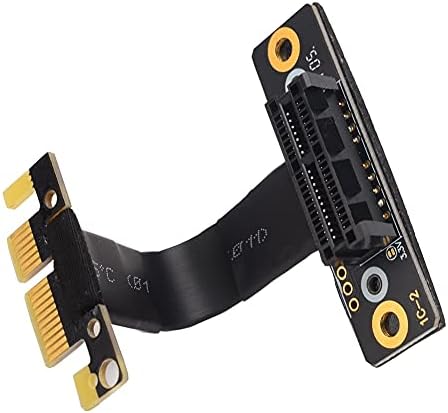 Conectores pcie 3.0 x1 a x1 extensão cabo pci -e 8g/bps dual vertical de 90 graus ângulo reto PCI Express 1x RISER RISE RIPBONE