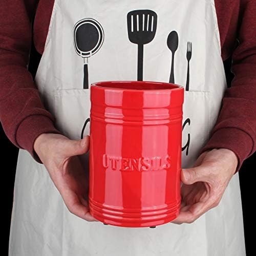 Grande porte de utensílio vermelho utensílio de utensílio de utensílio de barro de utensílios de cozinha de utensílios