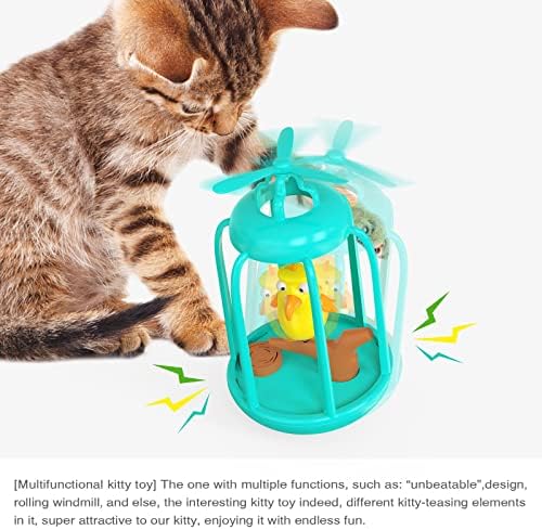 Torda de animais de estimação em forma de gaiola em forma de pássaro Teafirst, brinquedo de gato engraçado multifuncional, aliviando