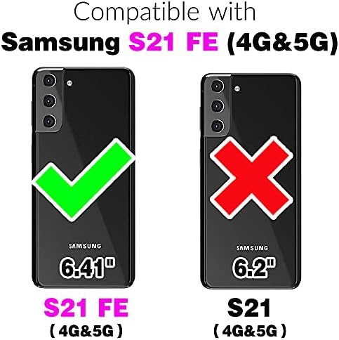 Caixa de telefone Asuwish para Samsung Galaxy S21 Fe Gaxaly S 21 Fe 5g Tampa da carteira com protetor de tela e pulso