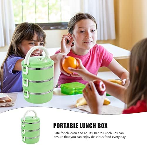 Lunhana empilhável Caixa: Aço inoxidável Bento Térmica Bento Box 3 Lunch Tier Portátil Contêiner de almoço para adultos