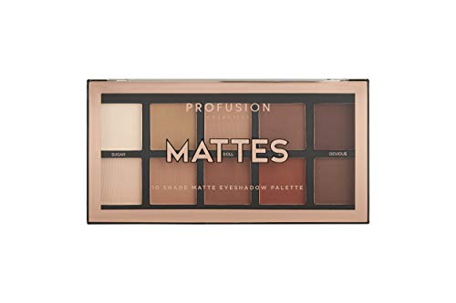 Profusão Cosmetics Mini Artistry 10 Shade Eyeshadow Palette, Mattes