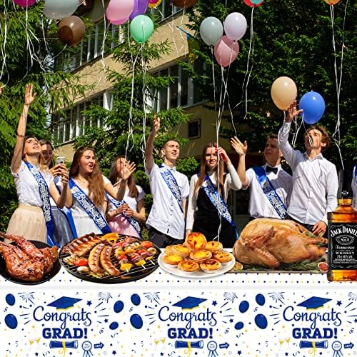 Yaoye Graduation Decorations Class de 2023, 3 Pacote de comprimidos de graduação azul para suprimentos para festas de formatura,