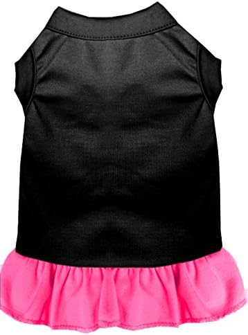 Mirage Pet Products 59-00 Xsbkbpk Dress Plain, x-small, preto com rosa brilhante