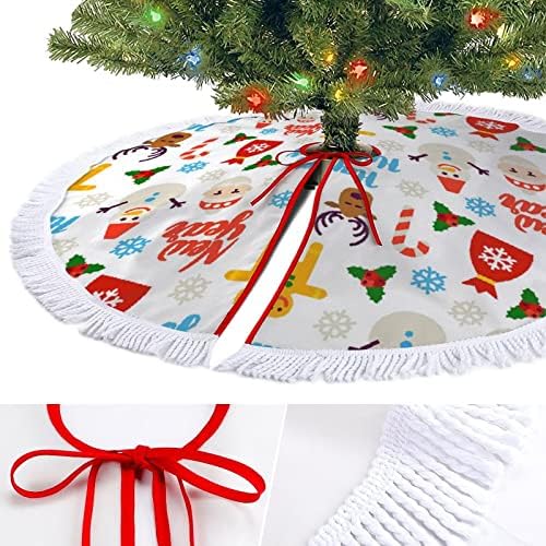 Salia de árvore de chirstmas tapete de natal de Natal com festas de férias de borla Decoração em casa 30 × 30