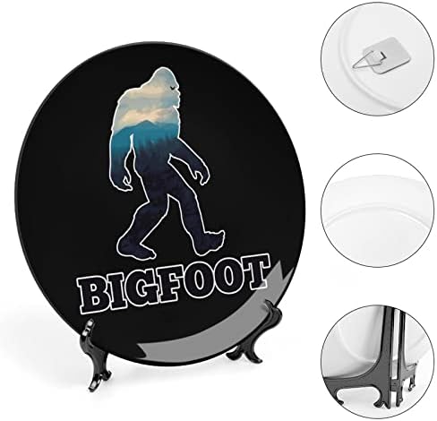 Placa decorativa de cerâmica pendurada no Bigfoot com exibição Presentes de casamento personalizados de aniversário para casal para os pais dele seu marido