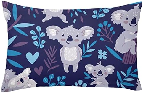 Campa de travesseiro de 20x26, travesseiro para o sofá quarto da sala de estar, desenho animado coala mãe e bebê