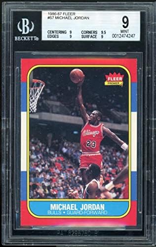 Michael Jordan Rookie Card 1986-87 Fleer 57 BGS 9