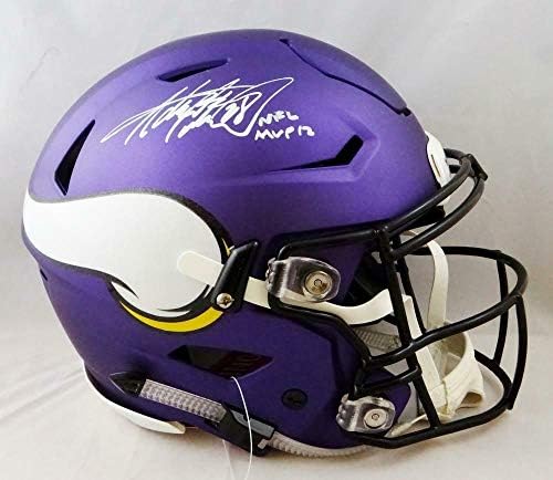 Adrian Peterson assinou o capacete Minnesota Vikings f/s Speedflex com Inscbeckett - Capacetes NFL autografados
