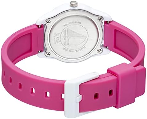 Relógio feminino do Montic com alça de resina rosa, 100 metros resistentes à água