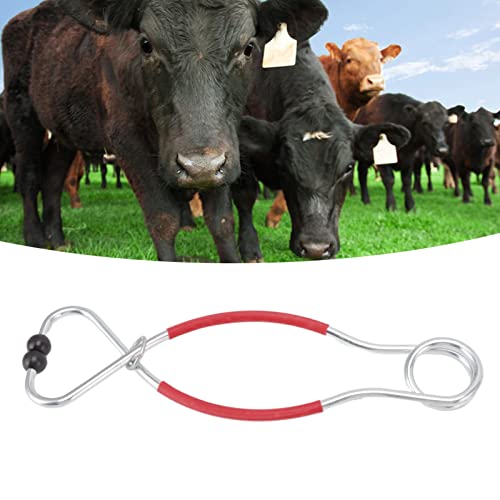 Alicates de anel de nariz de touro, alicate de nariz de bull de metal sem punção grande capacidade de abertura para veterinária para
