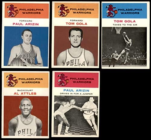 1961-62 Fleer Philadelphia Warriors Team Set W/O Wilt Chamberlain Philadelphia Warriors VG/EX Warriors