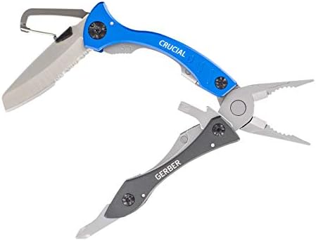 Gerber Multi-Tool Multi-Tool-Blue W/Pocket Clip [31-002951] e Curve Multi-Tool, Gray [31-000206]