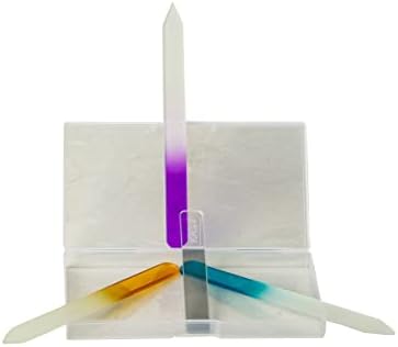 Kr. LIF 4 PC Crystal Unh Nail Shiner - Glass Unh Nail Acabar Smooth - Polhero Shine para Manicure Tools Kit Cuidado