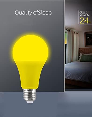A19 Lâmpada amarela LED 5 watts, lâmpadas de Natal não minimizáveis, 110V, E26 Base média, UL listada para decoração