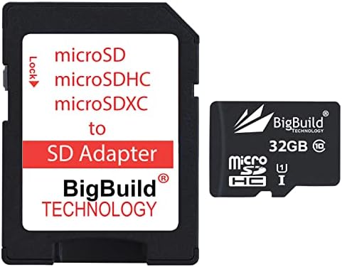 Tecnologia BigBuild 32 GB Ultra Fast 80MB/S MicrosDHC Card para Lenovo Tab P11/P11 Pro/P11 Plus, P12 Pro tablet