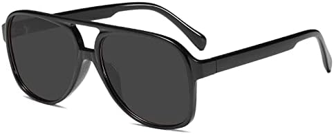 YDAOWKN Classic Vintage Aviator Sunglasses para homens Men Men Men Frame Retro 70s Sunglasses