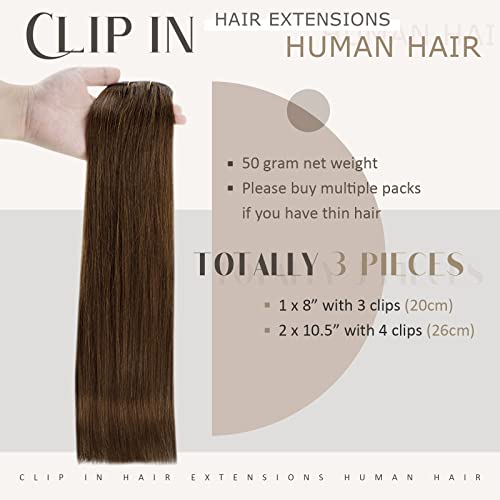 Grandes ofertas: fita marrom em extensões de cabelo cabelos humanos reais 4 12 polegadas 30g/20pcs e clipe marrom