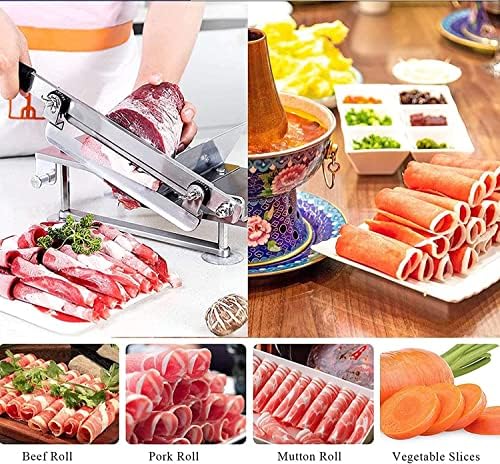 Manual Flicer de carne congelada Slicer de aço inoxidável Carne Flicicador de carne carneiro rolo de carne de carneiro