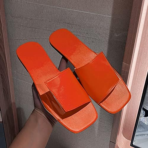 Flippers para mulheres confortáveis ​​damas moda cor de couro sólido superfície pvc emenda