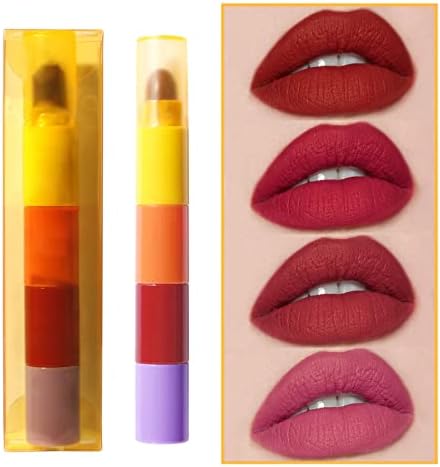 Longa duradoura impermeável Velvet Lip Gloss Conjunto de presentes de maquiagem labial colorida para meninas e mulheres brilho labial de rolos