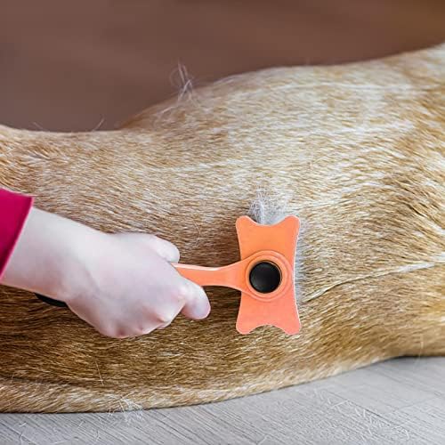 Cães de estimação ousada gatos de remoção de cabelo Pincel um botão de controle de um botão Pet Plástico Automático Chewers
