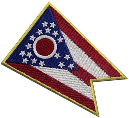 Ohio State Flag bordou emblemed Iron em costura em oh patch