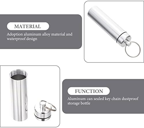 6pcs q suprimentos de ponta pequena algodão para mini recipiente ao ar livre sobrevivência de pílula de prata Ligas de caminhada