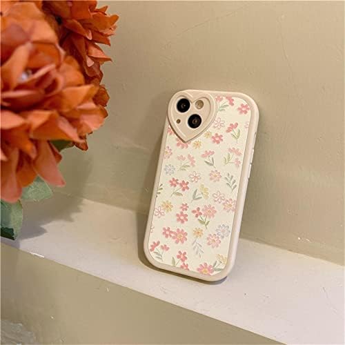 Propriedade compatível para iPhone 11 com flores fofas padrão floral para mulheres meninas de silicone macio Lens de proteção