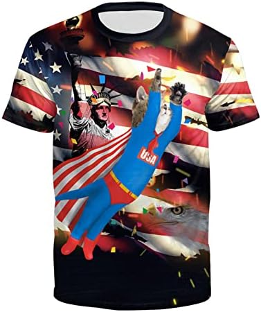 Camisetas de treino de verão bmisegm para homens tshirts masculinos camisetas de bandeira americana