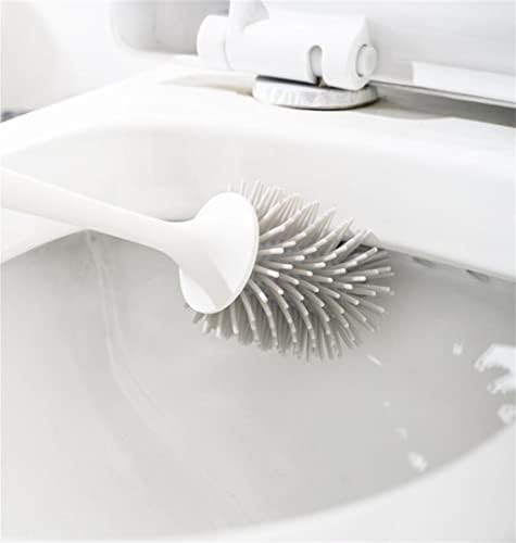 Escova de vaso sanitário de silicone cdyd sem cantos mortos para lavar banheiros, vaso sanitário sem soco com base de bandeja