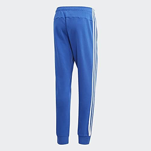 Adidas Men's Essentials 3 stripes cônicos calças algemadas