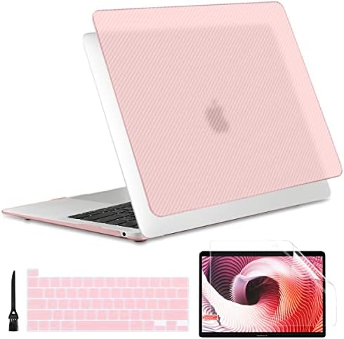 [2022 Upgrade] Para novo MacBook Pro Caso de 13 polegadas Projeto de fibra de carbono fino de carbono Slim Slim Protection