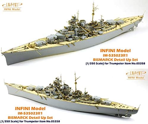 INFINI MODEL 1/350 IM Série IM Série alemã Battleship Bismark detalhe