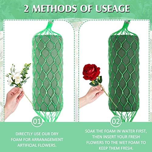 42 PCs Garland de espuma floral de 27,6 pés de absorção de flores de planta de espuma de espuma de espuma verde de esponja