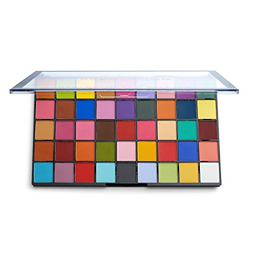 Makeup Revolution Maxi Reloaded Palette, paleta de sombras, 45 tons foscos altamente pigmentados, monstro mattes, 1,35g