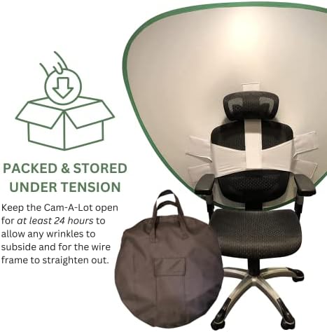 Tela verde de dupla face de transmissão para cadeira - cenário portátil e dobrável para zoom de videoconferência, transmissão ao vivo, vlogging e fotografia - tela de privacidade retrátil com bolsa de armazenamento