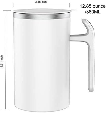 Caneca de café automática de mistura elétrica, aço inoxidável automático de aço inoxidável para café, leite, cacau e outras bebidas