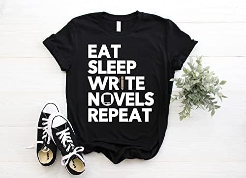 Funny Eat Sleep Sleep Write Romances Replant, camisa, poeta Autor Writer Lover Gift Tee