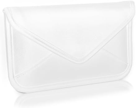 Caixa de ondas de caixa para LG Phoenix 4 - Bolsa de mensageiro de couro de elite, design de envelope de capa de couro sintético para LG Phoenix 4 - Ivory White